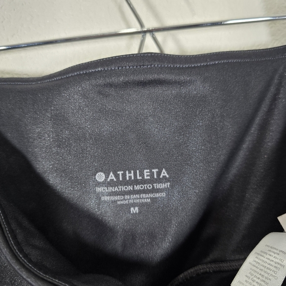 Athleta Inclination Moto Shimmer‎ Tight Womens in Powervita Black Size Medium - Picture 9 of 11